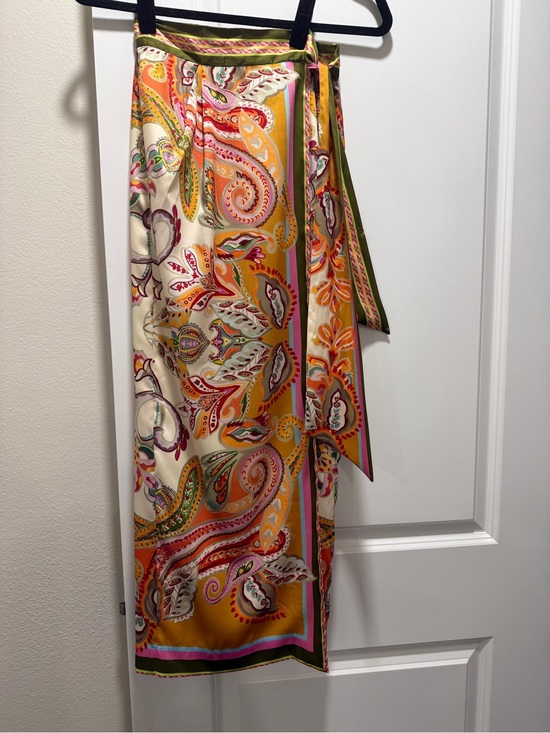 ANTONIO MELANI Dresses & Skirts - ANTONIO MELANI Clio scarf wrap skirt NWTs Pink Multicolor Size 0